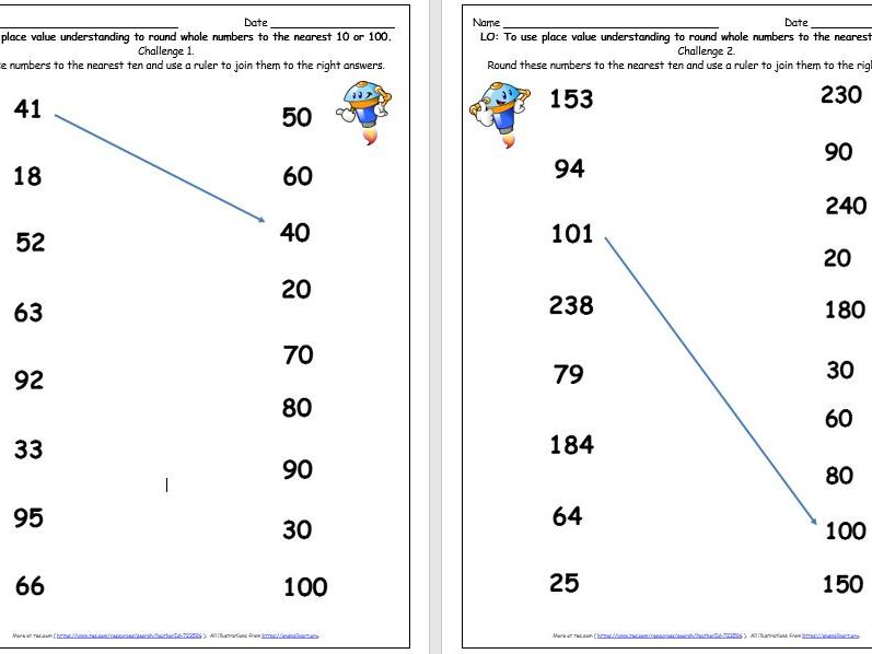 Y3 Y4 Y5 Rounding Numbers To The Nearest 10 or 100 | Teaching ...
