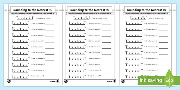 Year 6 Rounding to 1000 and 10 000 Differentiated Worksheet Pack