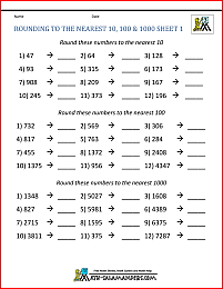 rounding to nearest ten thousand worksheet