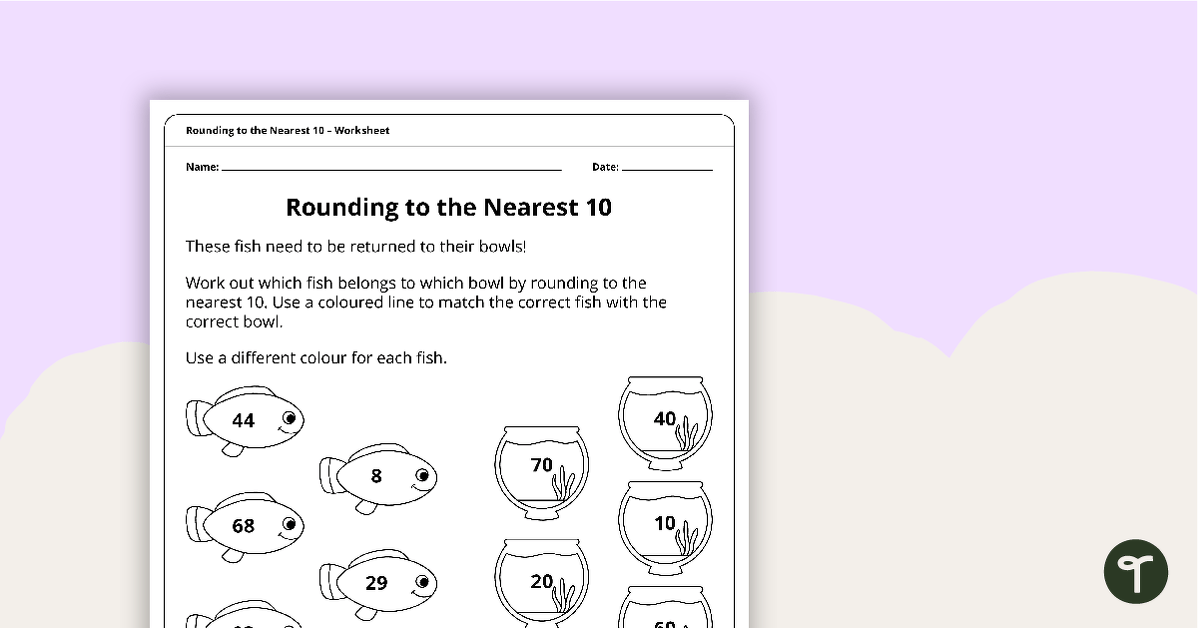 rounding to nearest ten worksheet