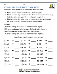 Rounding to the nearest tenth