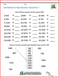 rounding to the nearest 100 worksheet