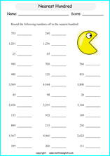 rounding to the nearest 100 worksheet