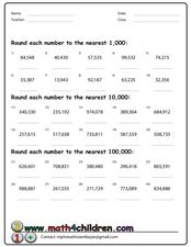 rounding to the nearest hundred thousand worksheet