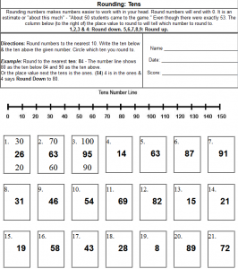 Rounding Worksheets: Tens and Hundreds - The Teachers Cafe