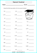 rounding to the nearest hundred worksheet free
