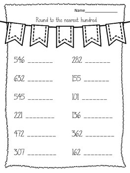 Rounding. Round to the Nearest Hundred and Nearest Ten. Math ...