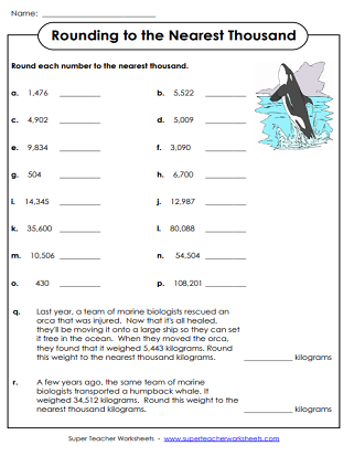 rounding to the nearest ten thousand worksheet
