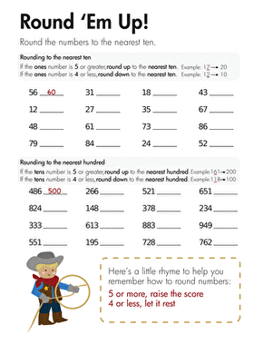 rounding to the nearest ten worksheet 3rd grade