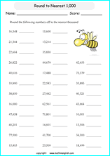 rounding to the nearest thousand worksheet