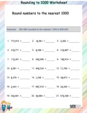 Rounding to the nearest 100s - Math Worksheets - MathsDiary.com