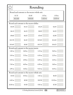 rounding to the nearest whole number worksheet