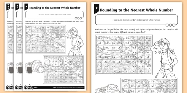 rounding whole number worksheet