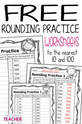 rounding worksheet for 3rd graders
