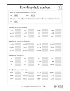 rounding worksheet for 3rd graders