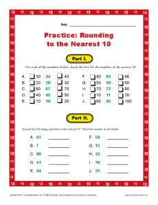 rounding worksheet for 3rd graders