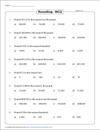 rounding worksheet for 4th grade