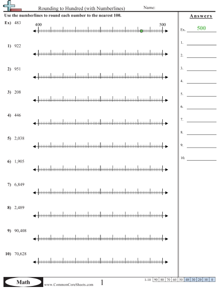 rounding worksheet free