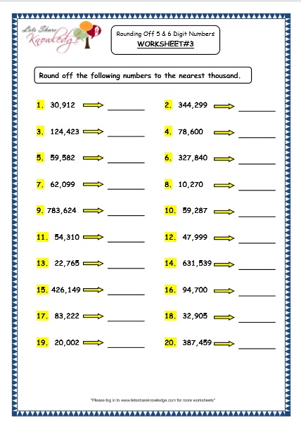 Grade 4 Maths Resources (1.3 Rounding Off to the Nearest Ten ...