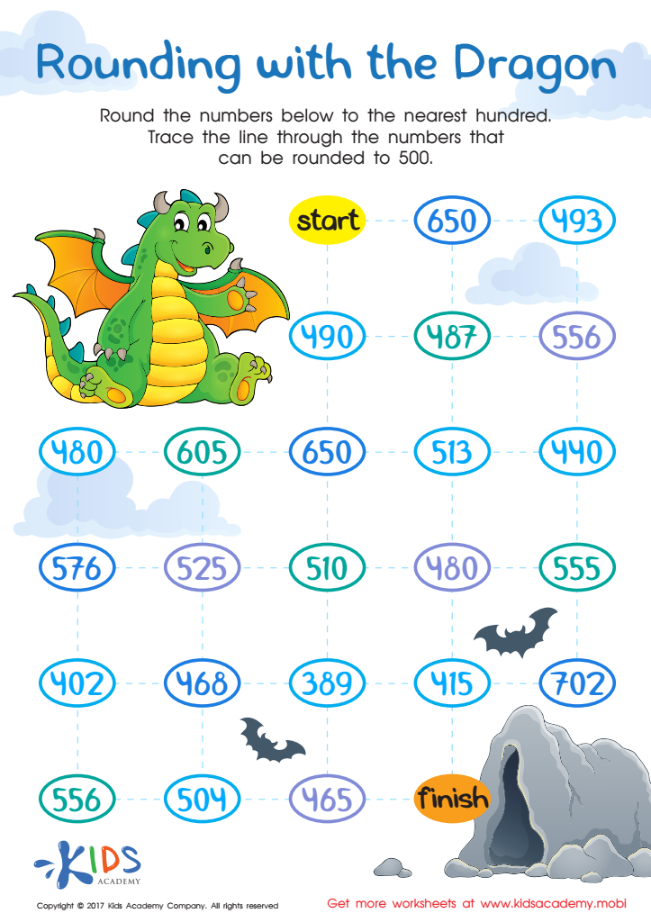 Rounding to the Nearest Hundred Worksheet: Downloadable PDF for ...