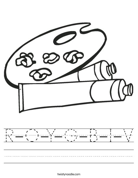 R-O-Y-G-B-I-V Worksheet - Twisty Noodle