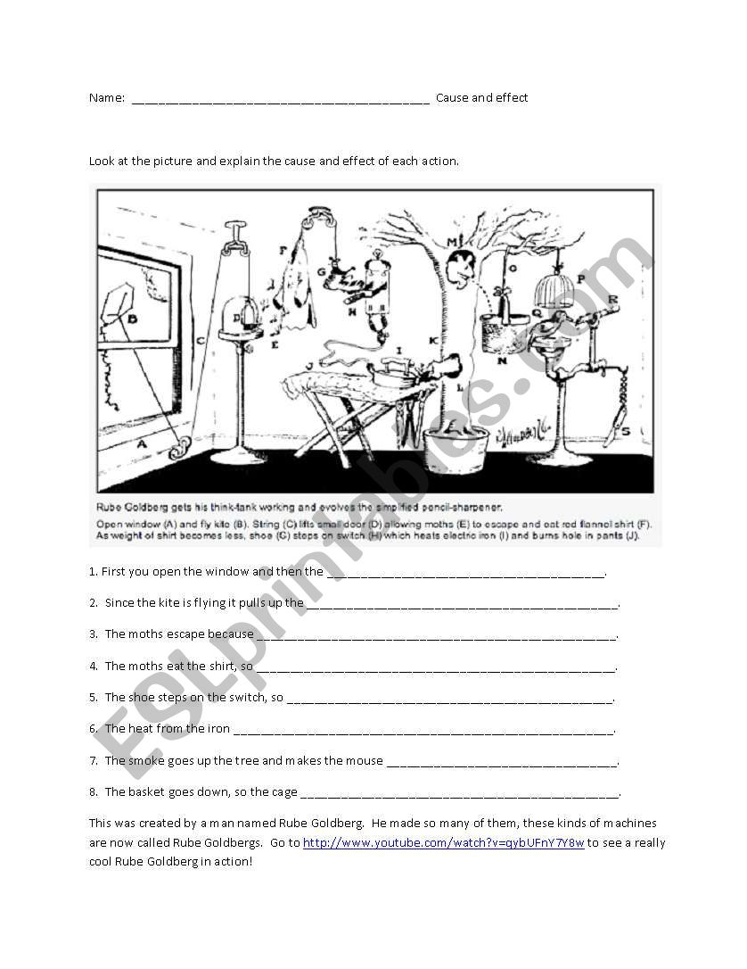 rube goldberg worksheet