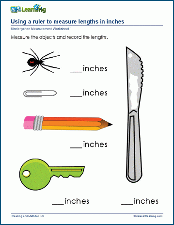 Using a ruler worksheets for preschool and kindergarten | Worsheets library