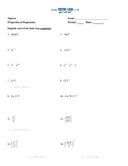 rules of exponents worksheet pdf