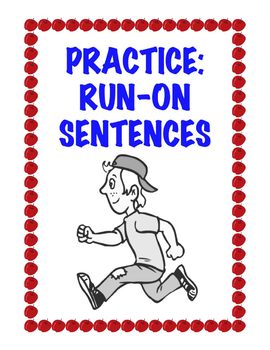 run on sentences worksheet