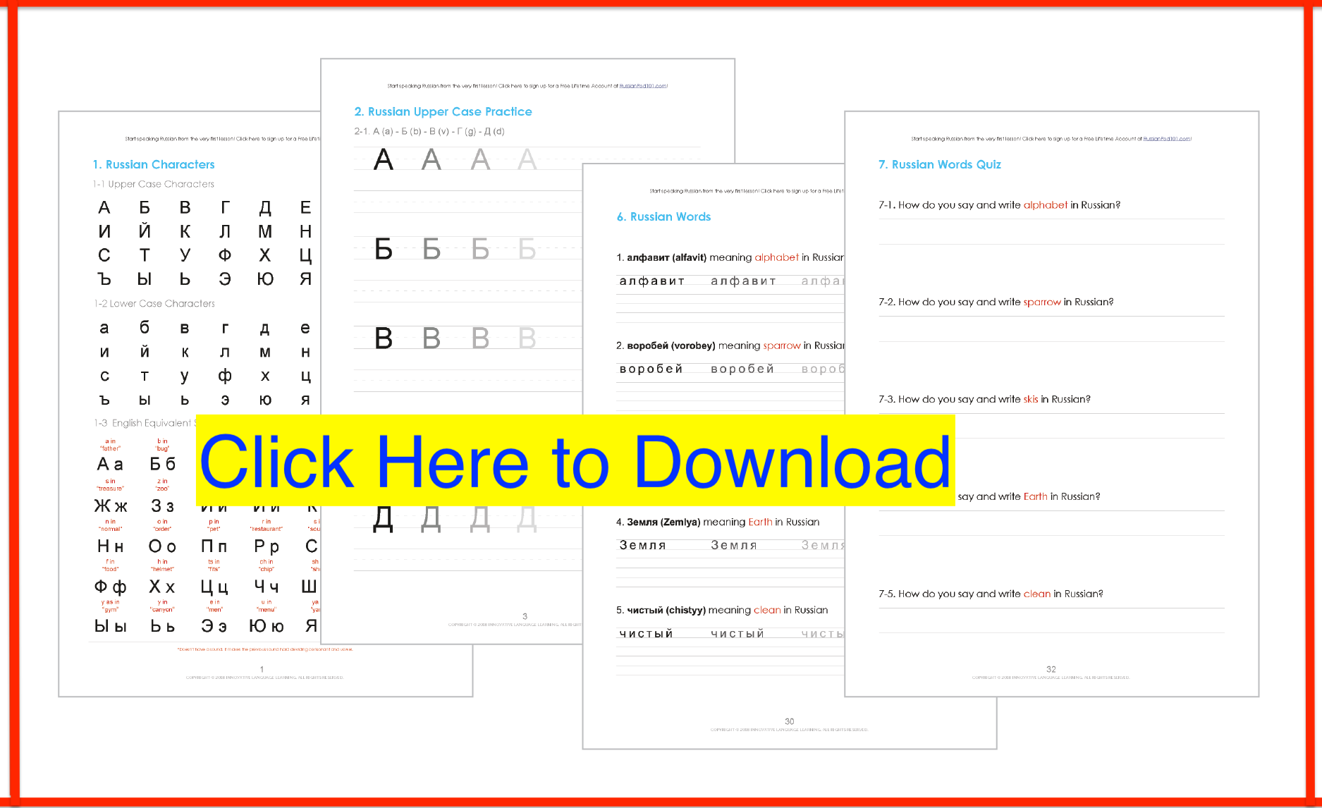 16+ Russian Worksheets for Beginners PDF Printables