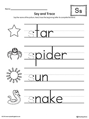 s worksheet for kindergarten