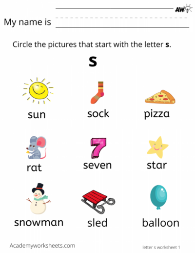 FREE Letter S Worksheets for Preschool ⋆ The Hollydog Blog
