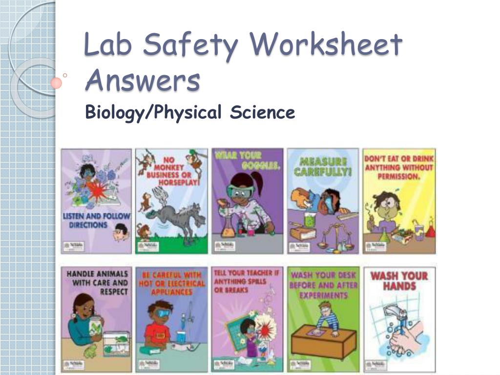 PPT - Lab Safety Worksheet Answers PowerPoint Presentation, free ...