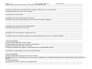 safety merit badge worksheet