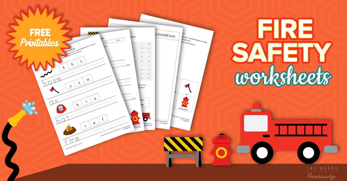 Fire Safety Worksheets: Free Printables - The Happy Housewife ...