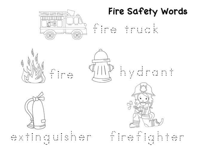 Preschool Fire Safety Booklet Printables