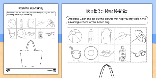safety worksheet for kindergarten