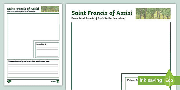 saint francis of assisi worksheet