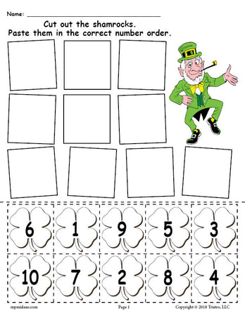 saint patrick day worksheet kindergarten