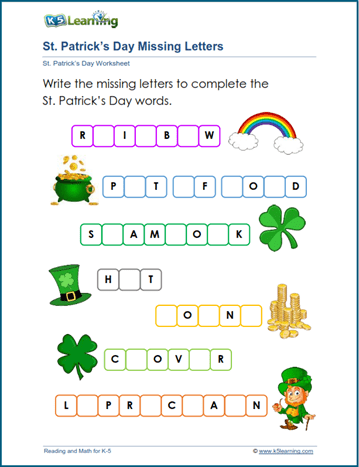 St. Patricks Day worksheets | Worsheets library