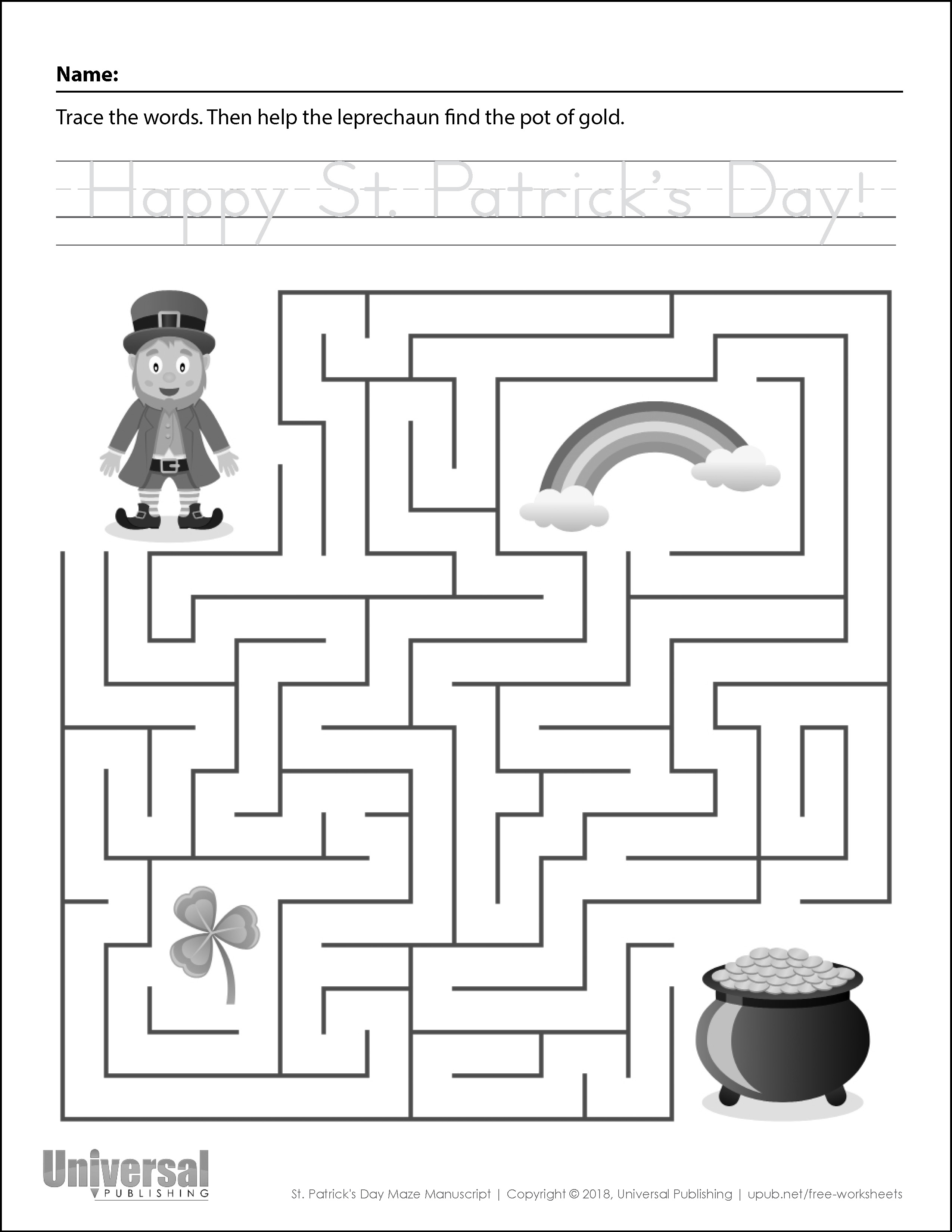 saint patricks day worksheet