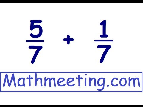 Adding Fractions - common denominators