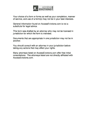 sample eviction notice for roommate