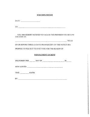 sample eviction notice for roommate