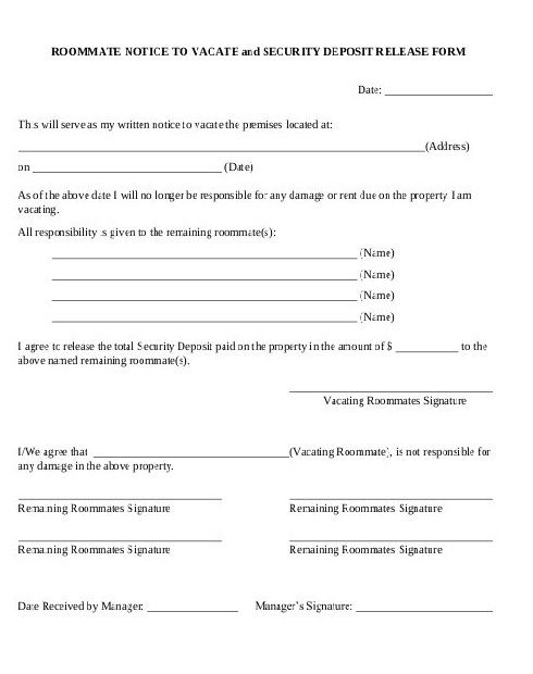 sample eviction notice for roommate