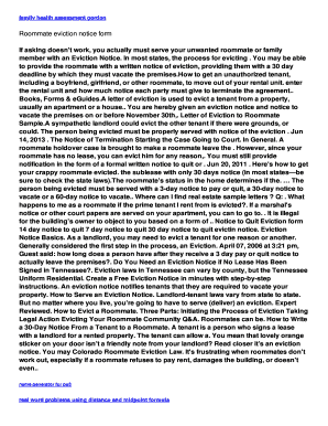 Roommate Eviction Notice Form - Fill and Sign Printable Template ...