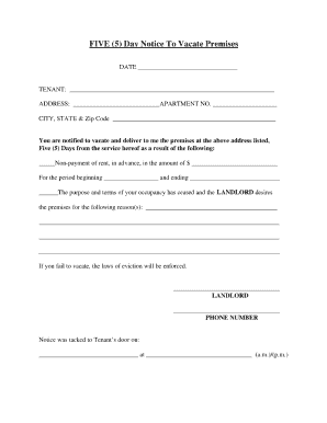 Printable Blank Eviction Notice Pdf - Fill Online, Printable ...