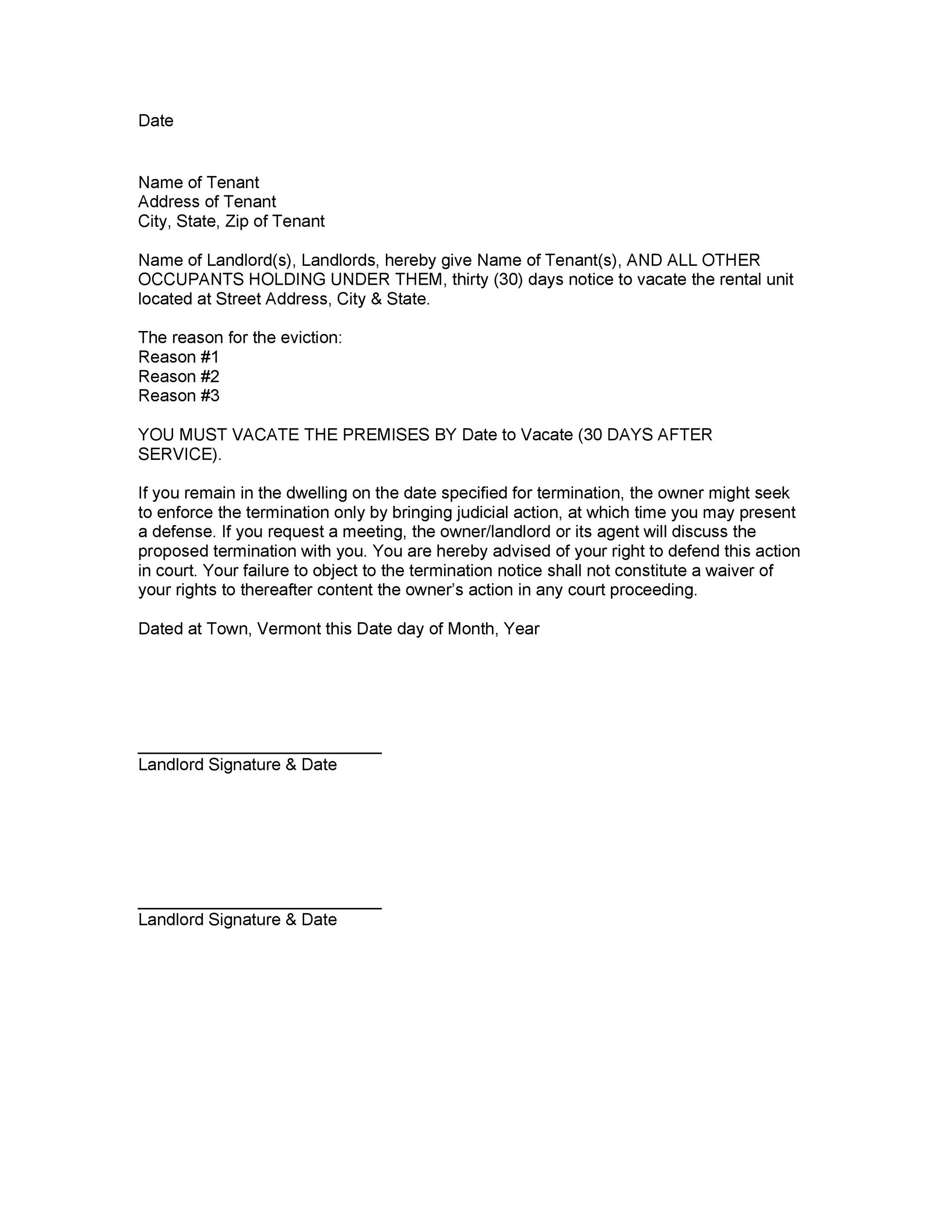 45 Free Eviction Notice Templates [Word &  PDF] - TemplateLab