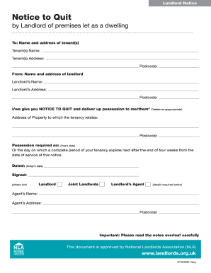 Eviction Notice Template Uk - Fill Online, Printable, Fillable ...