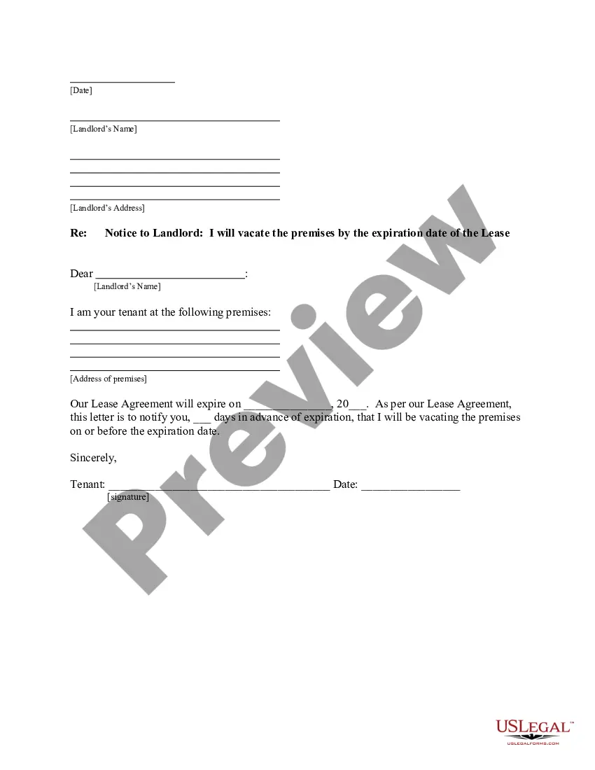 Notice To Vacate Premises By Landlord Jamaica | US Legal Forms